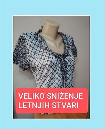 Bluza sa prelepim puf rukavicima,ima karner oko okovratnika Prijatna na lalafo.rs — 1 Bluza sa prelepim puf rukavicima,ima karner oko okovratnika Prijatna — 1