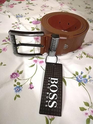 Novi muski kozni markirani kais Hugo Boss u braon boji. Zemlja porekla na lalafo.rs — 3 Novi muski kozni markirani kais Hugo Boss u braon boji. Zemlja porekla — 3