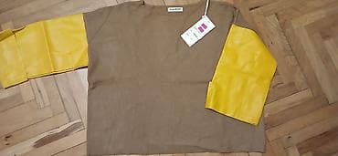 Bluza sa kontrast rukavima - Model: ravni kroj, okrugli izrez - Boja na lalafo.rs Bluza sa kontrast rukavima - Model: ravni kroj, okrugli izrez - Boja