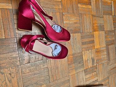 Elegantne ženske cipele na blok štiklu u boji tamnog rubina (satenski na lalafo.rs — 5 Elegantne ženske cipele na blok štiklu u boji tamnog rubina (satenski — 5