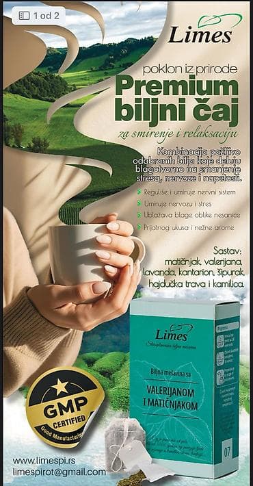 Limes Premium biljni čaj – za smirenje i relaksaciju Biljna mešavina na lalafo.rs Limes Premium biljni čaj – za smirenje i relaksaciju Biljna mešavina