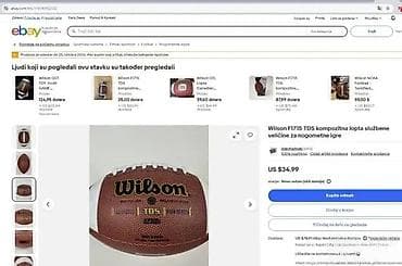 Sports & Leisure: Wilson američka fudbalska lopta – model TDS - Brend: Wilson - at lalafo.rs — 6 Sports & Leisure: Wilson američka fudbalska lopta – model TDS - Brend: Wilson - — 6
