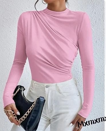 dve suknje po: Elegantna ženska bluza s dugim rukavima i asimetričnim naborima - at lalafo.rs — 4 dve suknje po: Elegantna ženska bluza s dugim rukavima i asimetričnim naborima - — 4