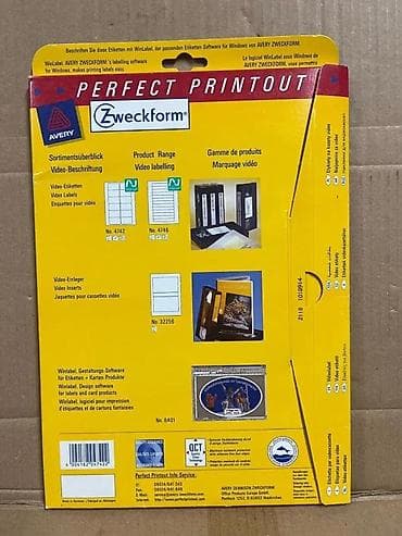 Cassettes, CDs & DVDs: Avery Zweckform Video Labels – Stick & Lift, No. 4742 - at lalafo.rs — 4 Cassettes, CDs & DVDs: Avery Zweckform Video Labels – Stick & Lift, No. 4742 - — 4