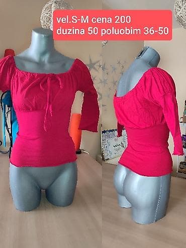 Ženska majica/bluza u jarko roze boji. - Model: strukirana majica sa na lalafo.rs Ženska majica/bluza u jarko roze boji. - Model: strukirana majica sa