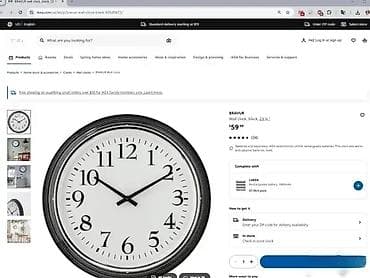 Kvalitetni, veliki, zidni sat BRAVUR - IKEA; Sat bez tik-tak-a na lalafo.rs — 3 Kvalitetni, veliki, zidni sat BRAVUR - IKEA; Sat bez tik-tak-a — 3