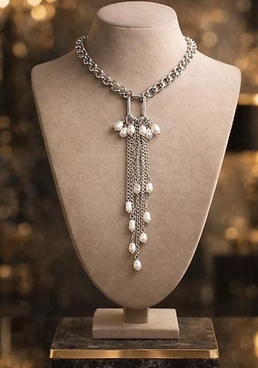 🥥Slatkovodni biseri i nerdjajući čelik.! Pažljivo nizane, ogrlica i na lalafo.rs 🥥Slatkovodni biseri i nerdjajući čelik.! Pažljivo nizane, ogrlica i