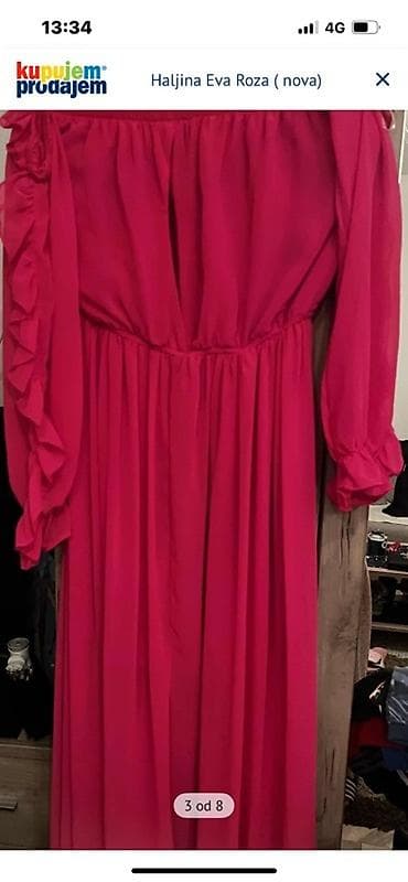 Haljina Eva – roza - Duga, lepršava haljina u intenzivno roze/fuksija na lalafo.rs — 1 Haljina Eva – roza - Duga, lepršava haljina u intenzivno roze/fuksija — 1