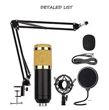 Studijski Kondenzatorski Mikrofon BM800 +stalak+pop filter Na na lalafo.rs — 8 Studijski Kondenzatorski Mikrofon BM800 +stalak+pop filter Na — 8