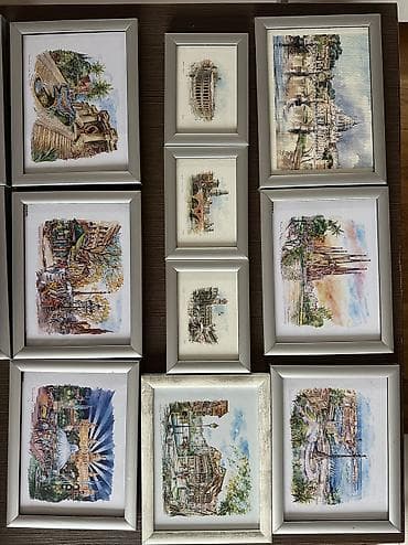 kom sa etiketom: Slika format 22.5x17x5 - 10e komad (Akvareli iz Barcelone, Rima i at lalafo.rs — 1 kom sa etiketom: Slika format 22.5x17x5 - 10e komad (Akvareli iz Barcelone, Rima i — 1