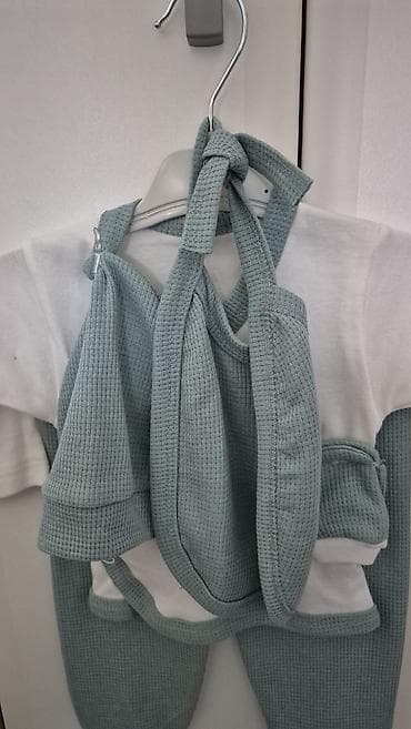 Bebi komplet 5 delova – mint/bele boje - Sastav: pamučni rebrasti na lalafo.rs — 5 Bebi komplet 5 delova – mint/bele boje - Sastav: pamučni rebrasti — 5