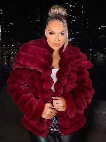 L, Sa postavom, Veštačko krzno, bоја - Bordo na lalafo.rs L, Sa postavom, Veštačko krzno, bоја - Bordo