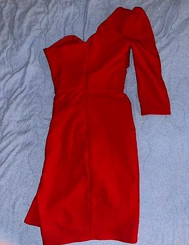 Crvena elegantna haljina na jedno rame - Asimetričan kroj sa jednim na lalafo.rs — 1 Crvena elegantna haljina na jedno rame - Asimetričan kroj sa jednim — 1