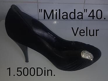 eko koza sa: Ženske salonke “Milada” – velur, crne. - Materijal: mekani velur na lalafo.rs — 2 eko koza sa: Ženske salonke “Milada” – velur, crne. - Materijal: mekani velur — 2