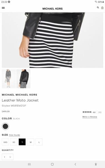 Michael Kors orig. kožna moto jakna iz USA S veličine. Jakna je od na lalafo.rs — 11 Michael Kors orig. kožna moto jakna iz USA S veličine. Jakna je od — 11