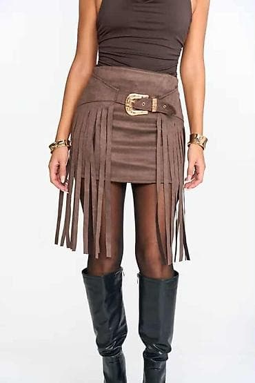 Mini suknja sa resama i kaišem - Kroj: mini dužina sa visokim na lalafo.rs — 2 Mini suknja sa resama i kaišem - Kroj: mini dužina sa visokim — 2