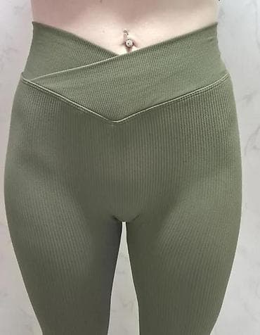 Leggings, Bike shorts: Ženske sportske helanke – rebrasti materijal, visoki struk - Boja at lalafo.rs — 4 Leggings, Bike shorts: Ženske sportske helanke – rebrasti materijal, visoki struk - Boja — 4
