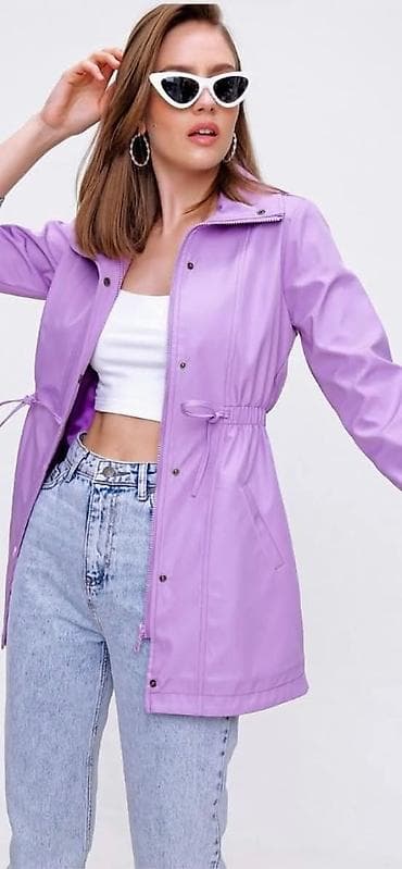 Ženska lagana jakna/parkica u lila (lavanda) boji – model do sredine na lalafo.rs — 1 Ženska lagana jakna/parkica u lila (lavanda) boji – model do sredine — 1