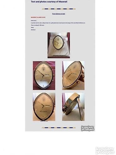 Original MASERATI sat sa datumom i alarmom. IZ 80- ih PROSLOG VEKA na lalafo.rs — 9 Original MASERATI sat sa datumom i alarmom. IZ 80- ih PROSLOG VEKA — 9