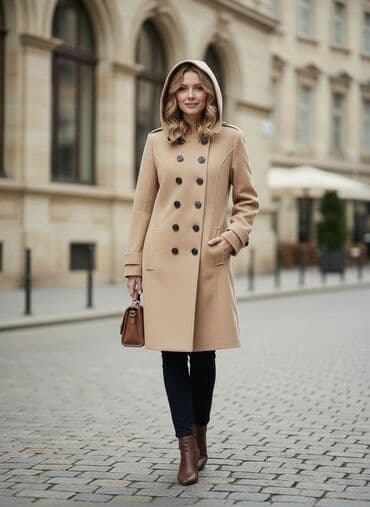 ๐ฅลฝenski kaput sa kapuljaฤom, duลพine do kolena, klasiฤnog A kroja po na lalafo.rs ๐ฅลฝenski kaput sa kapuljaฤom, duลพine do kolena, klasiฤnog A kroja po