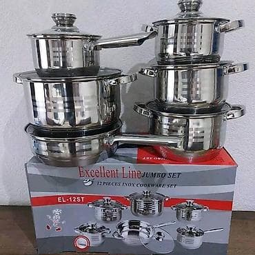 Set posuđa Excellent Line EL-12ST – 12 delova, nerđajući čelik - na lalafo.rs Set posuđa Excellent Line EL-12ST – 12 delova, nerđajući čelik -