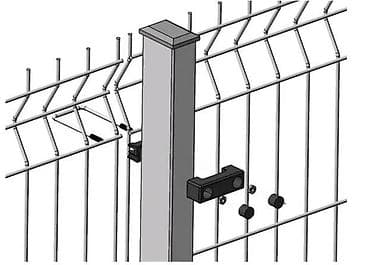 Obujmica za stub 60x40 cink+pvc za panelnu ogradu 3d i 2d. Panelna na lalafo.rs — 4 Obujmica za stub 60x40 cink+pvc za panelnu ogradu 3d i 2d. Panelna — 4