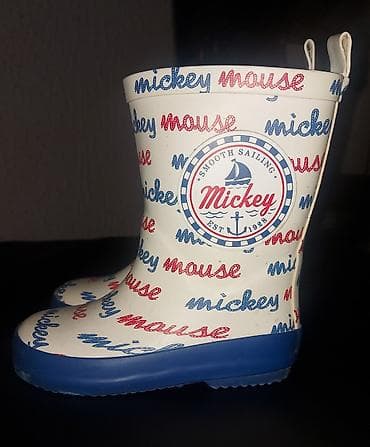 Dečje gumene čizme – Mickey Mouse motiv, kao nove, 3 puta obuvene. - na lalafo.rs — 1 Dečje gumene čizme – Mickey Mouse motiv, kao nove, 3 puta obuvene. - — 1
