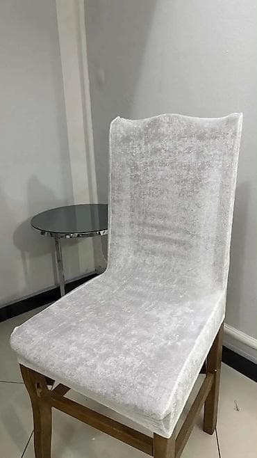 Rastegljive navlake za stolice – baršunasti izgled - Materijal: meka na lalafo.rs — 3 Rastegljive navlake za stolice – baršunasti izgled - Materijal: meka — 3