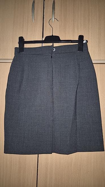 Siva klasična ženska suknja – pencil kroj - Boja: tamnosiva, melanž - na lalafo.rs — 2 Siva klasična ženska suknja – pencil kroj - Boja: tamnosiva, melanž - — 2