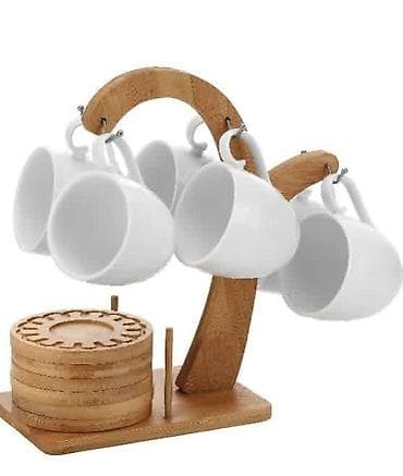 Set šoljica za kafu ili čaj na stalku, model BR-2411, napravljen od na lalafo.rs Set šoljica za kafu ili čaj na stalku, model BR-2411, napravljen od