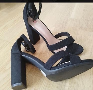 Crne ženske sandale na visoku blok štiklu - Elegantne crne sandale sa na lalafo.rs — 2 Crne ženske sandale na visoku blok štiklu - Elegantne crne sandale sa — 2