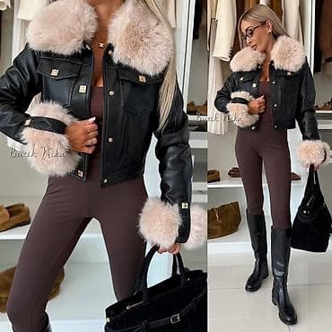 Women's Clothing: Ženska kratka jakna od eko-kože sa krznom Dostupna u crnoj i bordoj at lalafo.rs — 3 Women's Clothing: Ženska kratka jakna od eko-kože sa krznom Dostupna u crnoj i bordoj — 3