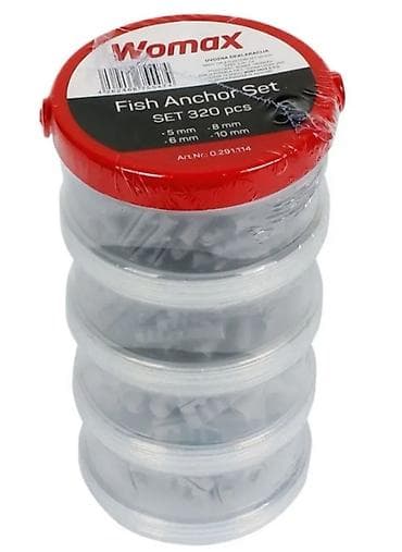 Tipla plastična SET 320 KOM 5mm - 6mm na lalafo.rs — 1 Tipla plastična SET 320 KOM 5mm - 6mm — 1