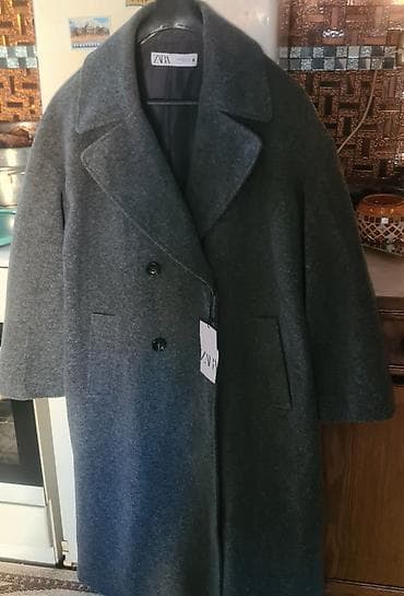 ZARA ženski kaput, sivi melanž, dužine ispod kolena. Model sa širokim na lalafo.rs — 7 ZARA ženski kaput, sivi melanž, dužine ispod kolena. Model sa širokim — 7