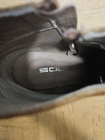 Solo kozne zenske čizme/ankle booties od brušene kože u braon-kamel na lalafo.rs — 5 Solo kozne zenske čizme/ankle booties od brušene kože u braon-kamel — 5