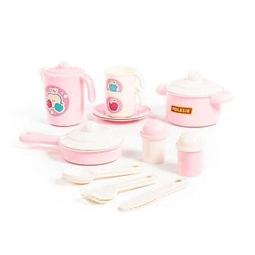 Dečiji set posuđa za kuhinju – Polesie, roze/belo - Komplet igračaka na lalafo.rs Dečiji set posuđa za kuhinju – Polesie, roze/belo - Komplet igračaka