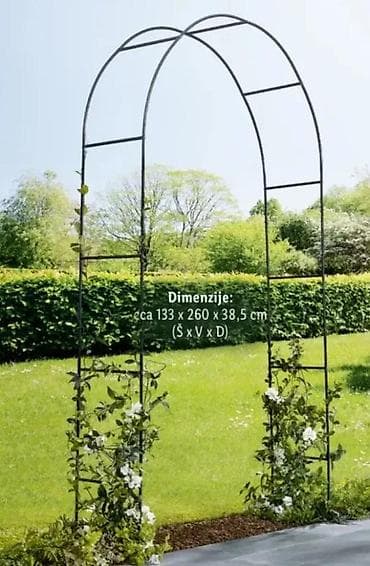 Garden Decor: Baštenska metalna pergola – luk za penjačice - Elegantna samostojeća at lalafo.rs — 2 Garden Decor: Baštenska metalna pergola – luk za penjačice - Elegantna samostojeća — 2