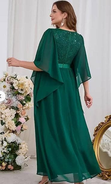 Elegantna svečana duga haljina u smaragdno zelenoj boji. - Kroj na lalafo.rs — 2 Elegantna svečana duga haljina u smaragdno zelenoj boji. - Kroj — 2