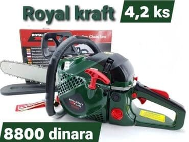 Motorna testera Royal Kraft 4,2 KS - Benzinska testera sa snažnim na lalafo.rs Motorna testera Royal Kraft 4,2 KS - Benzinska testera sa snažnim