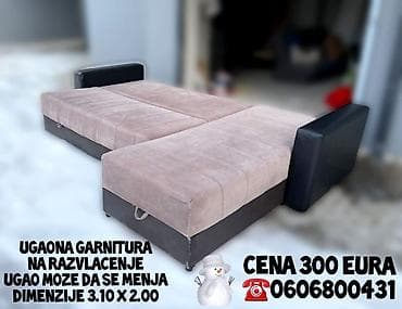 Ugaona garnitura na razvlačenje. - Dimenzije: 3,10 x 2,00 m - Ugao na lalafo.rs — 7 Ugaona garnitura na razvlačenje. - Dimenzije: 3,10 x 2,00 m - Ugao — 7