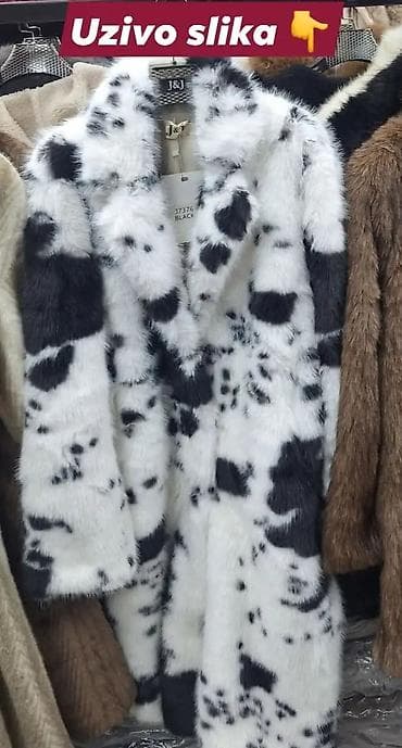 kozna jakna sa: Ženski kaput od veštačkog krzna – crno‑beli “dalmatin” dezen Oversized na lalafo.rs — 2 kozna jakna sa: Ženski kaput od veštačkog krzna – crno‑beli “dalmatin” dezen Oversized — 2