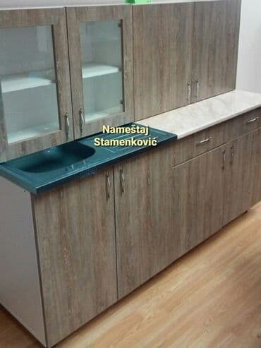 Kitchen furniture: Kuhinja od iverice 2m sa prohromskim limom i radnom plocom. Moze se at lalafo.rs — 8 Kitchen furniture: Kuhinja od iverice 2m sa prohromskim limom i radnom plocom. Moze se — 8