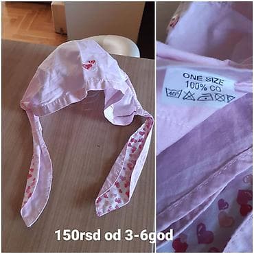 Dečija pamučna marama/kapica za vezivanje - Materijal: 100% pamuk na lalafo.rs — 1 Dečija pamučna marama/kapica za vezivanje - Materijal: 100% pamuk — 1