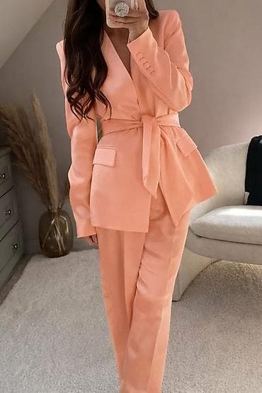 Ženski elegantni komplet – sako + pantalone - Krojen set sa na lalafo.rs Ženski elegantni komplet – sako + pantalone - Krojen set sa