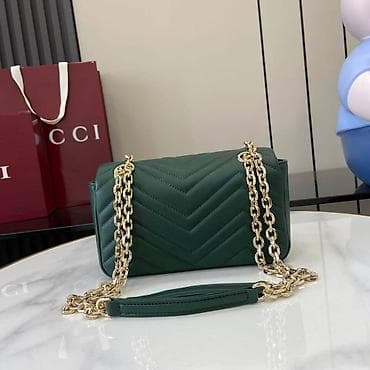 Zelena ženska torba preko ramena sa lancem - Materijal: glatka, meka na lalafo.rs — 7 Zelena ženska torba preko ramena sa lancem - Materijal: glatka, meka — 7