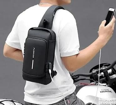 Univerzalna crossbody torbica/ranac preko jednog ramena – crna - na lalafo.rs — 2 Univerzalna crossbody torbica/ranac preko jednog ramena – crna - — 2