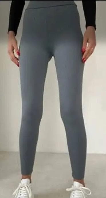 Rebraste ženske helanke sa visokim strukom Od S do 2XL - Model: duge na lalafo.rs — 4 Rebraste ženske helanke sa visokim strukom Od S do 2XL - Model: duge — 4