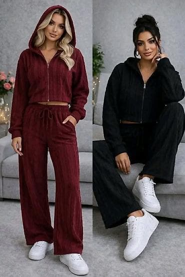 Women's Sweatsuits: Dvodelni ženski komplet trenerke sa kapuljačom - Gornji dio: kraći at lalafo.rs — 2 Women's Sweatsuits: Dvodelni ženski komplet trenerke sa kapuljačom - Gornji dio: kraći — 2