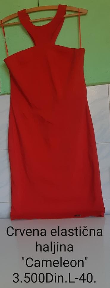 Crvena elastična haljina „Cameleon“ - Veličina: L (40) - Kroj na lalafo.rs Crvena elastična haljina „Cameleon“ - Veličina: L (40) - Kroj