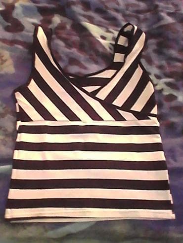 pantalone butiku ali: Na prodaju crno bela majica na pruge sa preklopom, S/M veličina, ali na lalafo.rs — 1 pantalone butiku ali: Na prodaju crno bela majica na pruge sa preklopom, S/M veličina, ali — 1